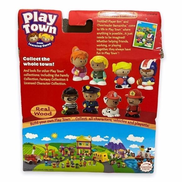 LEARNING Curve Play Town Wood Toys FB/Cheer 2-Pack + Board Book - Picture 2 of 3